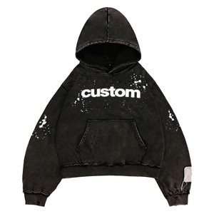 Vente en gros de sweats à capuche en molleton 100% coton avec logo personnalisé OEM, livraison rapide, vente en gros de sweats à capuche streetwear en vrac - Product Image 6