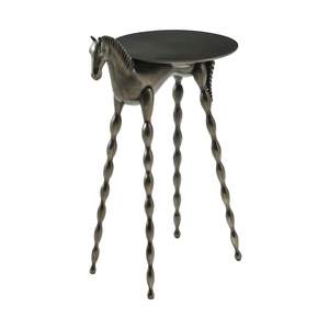 Table d'appoint ronde en métal au design raffiné, table basse de qualité antique, taille personnalisée, en aluminium, pour la finition laiton - Product Image 3