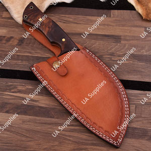 UA Supplies Couteau de chef serbe forgé sur mesure en acier inoxydable, 7 pouces, ambidextre, avec manche ergonomique en bois de rose - Product Image 6