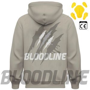 Sudadera con Capucha Negra BLOODLINE con Logotipo Estampado con Transferencia Térmica, Unisex, para Todas las Estaciones, Ropa de Protección - Product Image 3
