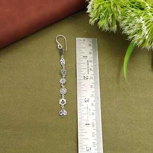 Pendientes largos de latón con los siete chakras, ligeros, joyería dorada y plateada, accesorios para mujer. - Product Image 4