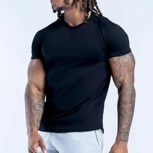 Camiseta Deportiva de Manga Corta sin Costuras para Hombre, de Alta Elasticidad y Transpirable, para Entrenamiento, Venta al Por Mayor, Logotipo Personalizado OEM - Product Image 5