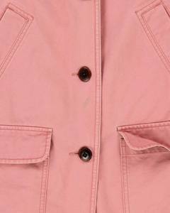 Blouson de travail homme en denim épais rose poudré, style bomber Detroit, décontracté, effet vieilli, respirant, coupe-vent, hiver, vintage - Product Image 6