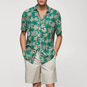 Vêtements décontractés pour hommes style streetwear, chemises en lin et coton pour hommes, service OEM, tissu respirant - Product Image 4