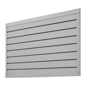 Pannelli di Stoccaggio in PVC a Doghe 2x4 ft Grigio Design Modulare Facile da Installare Regolabile - Product Image 1