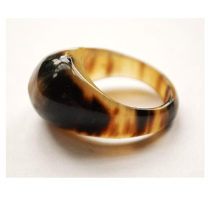 Bague décorative en corne naturelle polie, écologique, en corne de buffle, fabriquée à la main par HF Crafts - Product Image 5