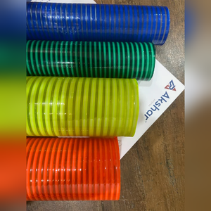 สายดูดน้ำพีวีซีสีเขียวอุตสาหกรรมขนาด 35 นิ้ว ปลอดสารพิษ ท่อกลมทนทาน งอได้ ยาว 30 เมตร ตัดได้ตามต้องการ ผลิตที่กูร์กาฏ ประเทศอินเดีย - Product Image 6