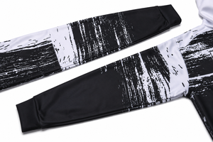 Sweat-shirt à capuche de haute qualité pour homme, noir et blanc, imprimé par sublimation, décontracté, athlétique, coupe classique, pour l'automne - Product Image 3