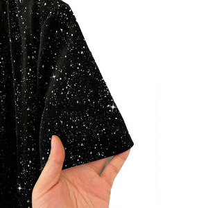 Camiseta de Lujo para Hombre con Estampado Personalizado de Diamantes de Imitación, Diseño Brillante de Estrellas, Cuello Redondo de Algodón, Estilo Urbano, Suministro al por Mayor OEM - Product Image 4