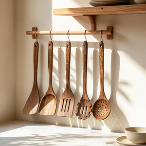 Personalized Kitchen Wooden Spoon <b>Set</b> Custom Engraved Baking Tool <b>Set</b> Kitchen Gifts for Mom - Product Image 1