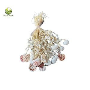 Collar de Conchas Hecho a Mano al por Mayor, Collar con Colgante de Concha Natural y Cuentas Rosas, Joyería para Vacaciones de Verano en la Playa, Venta al por Mayor - Product Image 5