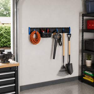 Storage Wall Mount Rail Capacity 300 lbs Loading 35" Heavy Duty Metal Pegboard <b>Hook</b> Rail Garage Tool <b>Black</b> Color GAPGAR002 - Product Image 1