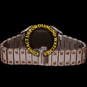 Montre en diamant moissanite haut de gamme de qualité supérieure pour usage professionnel, boîtier carré en or blanc avec chiffres, montre à quartz - Product Image 4