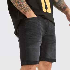 Shorts en denim imprimé de qualité supérieure, nouveau design, couleur noire, broderie personnalisée, shorts en jean pour hommes - Product Image 4