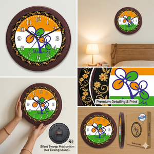 Horloge murale personnalisée avec portrait de leader indien pour la fête des mères et Noël - Product Image 3