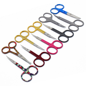 Professional Curved Stainless Steel Blade Right Handed Manicure Micro Spring <b>Scissors</b> Durable <b>Nail</b> Art With Round Handle Sharp - Product Image 1