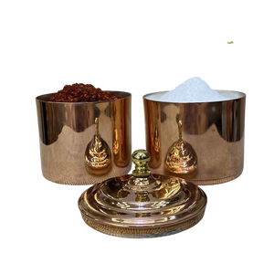 Contenedor Decorativo de Cobre para Cocina con Tapa, Tarro Hecho a Mano para Té, Café, Azúcar, Especias, Frutos Secos, Organizador de Despensa, Decoración del Hogar - Product Image 1