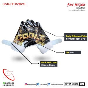 Gants de frappeur de baseball en cuir synthétique avec dos imprimé par sublimation guantes de bateo de beisbol - Product Image 2