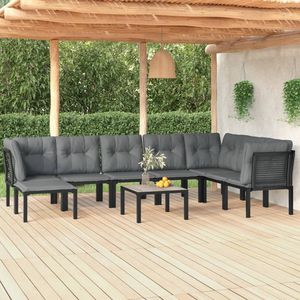 Ensemble de salon de jardin noir et gris - Product Image 1