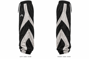 Even You Unisex Vintage Color Block Tracksuit <b>Pants</b> Drawstring <b>Wide</b> <b>Leg</b> Jogger windbreaker for Streetwear - Product Image 3