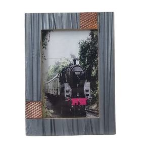 Marco de fotos familiar de resina gris, diseño de cobre, venta al por mayor, respetuoso con el medio ambiente, marco de fotos de moda - Product Image 1