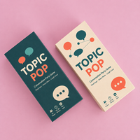 Jeu de cartes à jouer imprimées personnalisées pour adultes, jeu de société avec minuteur et cartes de conversation, jeu de cartes en papier avec boîte de rangement