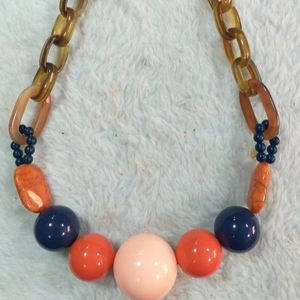 Collar con Colgante de Cuentas de Resina de Todos los Colores, Unisex, de la India, para Compromiso y Fiestas - Product Image 1