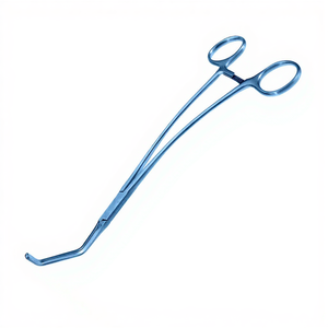 Pince vasculaire DeBakey Satinsky 9'' en acier inoxydable recouvert de titane bleu, pince tangentielle, instrument chirurgical Surgiright - Product Image 4