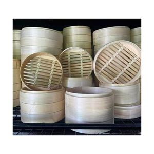 Cuiseur vapeur en bambou authentique de haute qualité pour la préparation traditionnelle des dim sum et un cuisson vapeur efficace, outil écologique de qualité supérieure - Product Image 5