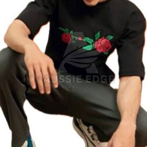 Camisetas Bordadas de Diseño al por Mayor, Camisetas Bordadas de Alta Calidad y Transpirables para Hombre, Gran Venta - Product Image 3