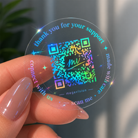 Étiquettes holographiques personnalisées imperméables du fabricant, autocollants ronds avec logo