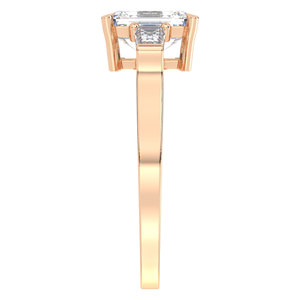 REYES Elegant Design 14K Rose Gold Emerald Cut 1.44Ct Moissanite <b>Ring</b> For Women Custom Wedding Anniversary Gift Fine Jewelry - Product Image 5