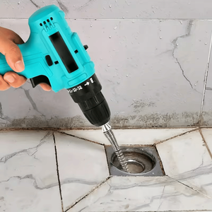 Sonda per la pulizia degli scarichi con rivestimento a polvere, strumento per sbloccare lavelli di cucina e bagno, WC, docce e scarichi per la pulizia di tubature - Product Image 5