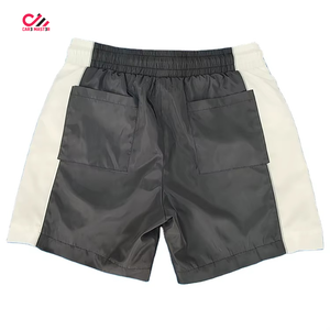 Men's Hooded Windbreaker <b>Jacket</b> Shorts Set Color Blocking Sporty Breathable Quick Dry <b>Lightweight</b> <b>Summer</b> Outerwear - Product Image 3