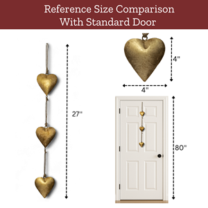 Vintage Metal Hearts Wall <b>Decor</b> Rustic Handmade Golden Love Hanging Farmhouse Home Art OEM Wholesale <b>Valentine</b> Couples Gift - Product Image 2