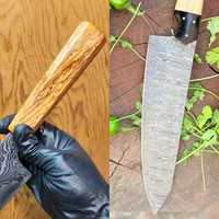 Handgemaakte 8-Inch Roestvrijstalen Utility Messenset Met Houten Handvat Low Moq Professionele Koksmes Keuken Gebruik Groothandel Mes