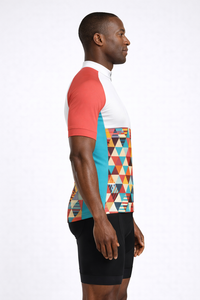 เสื้อเจอร์ซีย์ปั่นจักรยานแบบมีรูระบายอากาศ พิมพ์ลายชื่อทีมด้วยเทคนิคฮีททรานเฟอร์ ดีไซน์ล่าสุด ชุดกีฬาสำหรับมืออาชีพ ผลิตจากโพลีเอสเตอร์ 100% - Product Image 5