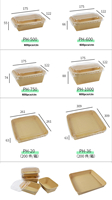 Bol à salade jetable en papier kraft biodégradable et écologique avec couvercle PLA 500 ml 46 oz, option logo personnalisé, pour emporter, camping