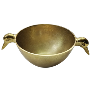 Elegant Metal and Wood Decorative Bowl Perfect Centerpiece for Dining <b>Kitchen</b> & Home Decor Decorative <b>Table</b> Accent - Product Image 6