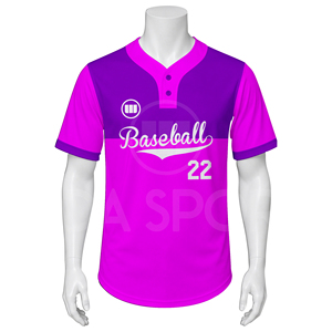 Nouveau Maillot de Baseball Personnalisé 2026 Unisexe Violet Rose Impression par Sublimation Séchage Rapide Manches Courtes Tenue d'Équipe Adulte - Product Image 2
