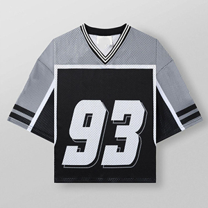 Boxy Vintage Unisex American Football Jersey Streetwear Oversized <b>T</b>-<b>Shirt</b> Mesh 100% <b>Polyester</b> Anti-Bacterial Sleeveless - Product Image 6