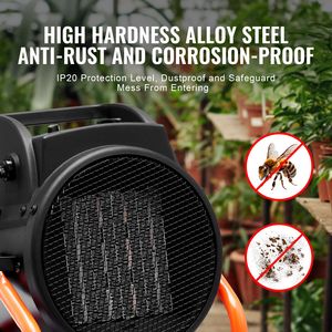 1500W PTC <b>Small</b> Electric <b>Heater</b> for Greenhouse Thermostat with 3 Speed Settings and Overheat Protection for Grow Tent - Product Image 4