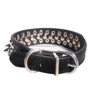 Collier de chien en cuir clouté fait à la main à pointes, collier de chien en cuir clouté entièrement réglable avec quincaillerie en nickel réglable - Product Image 5