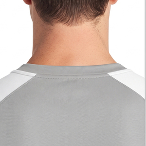 Men's <b>Drop</b> Shoulder Mesh Lacrosse Jersey Men V-Neck Short Sleeve Sport Lacrosse Shirt Wholesale Mesh Lacrosse Team Jerseys - Product Image 5
