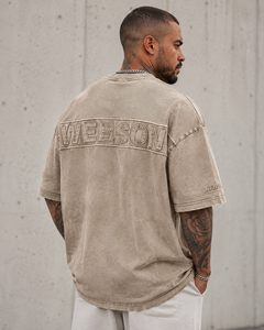 T-shirt décontracté à manches courtes et col rond pour homme Webson, coupe classique, en coton lavé/fibre de bambou, séchage rapide, respirant, écologique, pas cher - Product Image 2