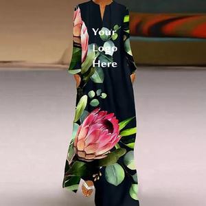 Moda de manga larga Hijab Abaya Allover patrón de alta calidad para mujer Borka vestido islámico para mujer EXPORTACIÓN DE Bangladesh - Product Image 6