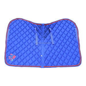 COSTA SPORTS SUPERHERO SPIDERMAN SADDLE PAD with Matching Rhinestone Ear <b>bonnet</b> red outline All-Purpose Horse Saddle pad - Product Image 2