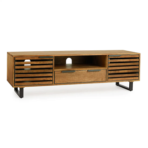Mueble de TV Moderno de Lujo en Madera Sólida con Cajones, Ecológico, Duradero, Ajustable y Hecho a Mano para Sala de Estar o Dormitorio, 65+ Pulgadas - Product Image 3