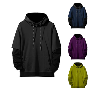 Sudadera con Capucha Unisex con Logotipo Personalizado, Color Sólido, Felpa de Algodón, Informal, con Bolsillo Delantero, Corte Holgado, para Otoño - Product Image 4