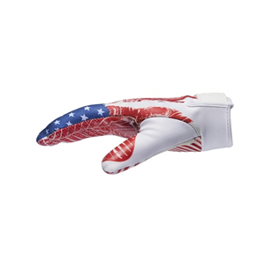 Gants de football américain avec imprimé drapeau USA, paume antidérapante, pour receveur, ajustement extensible pour homme, logo personnalisé, OEM ODM, compatibles écran tactile, qualité supérieure - Product Image 6